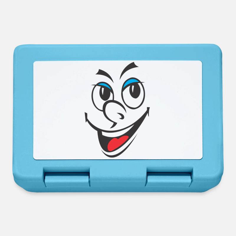 Smiley - Brotdose - Saphirblau