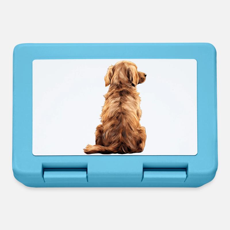 Golden retriever - Boîte à goûter - bleu saphir