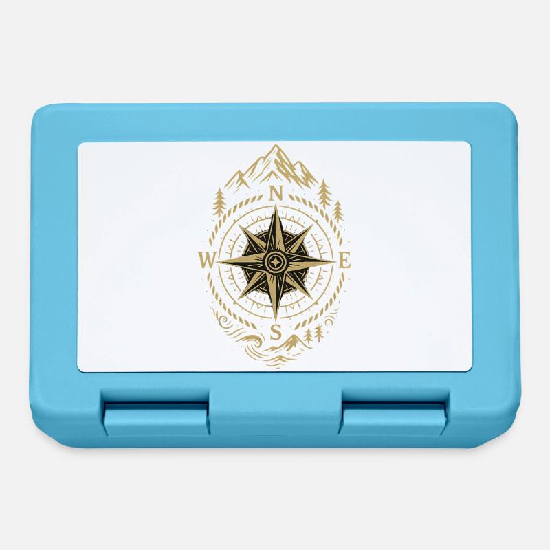 Compass Retro Compass Hipster Gift - Lunchbox - sapphire blue