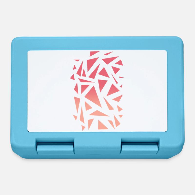 Triangle Pattern - Pink Gradient - Lunchbox - sapphire blue
