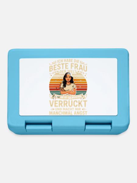 Ich Habe Die Beste Frau Der Welt Aber Sie Ist Ein - Brotdose - Saphirblau
