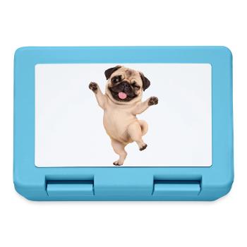 Mops Hund süßer Mops niedlicher Mops - Brotdose - Saphirblau - Vorne