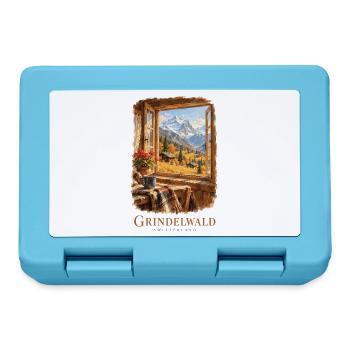 Grindelwald Vintage-Schweizer Charme - Brotdose - Saphirblau - Vorne