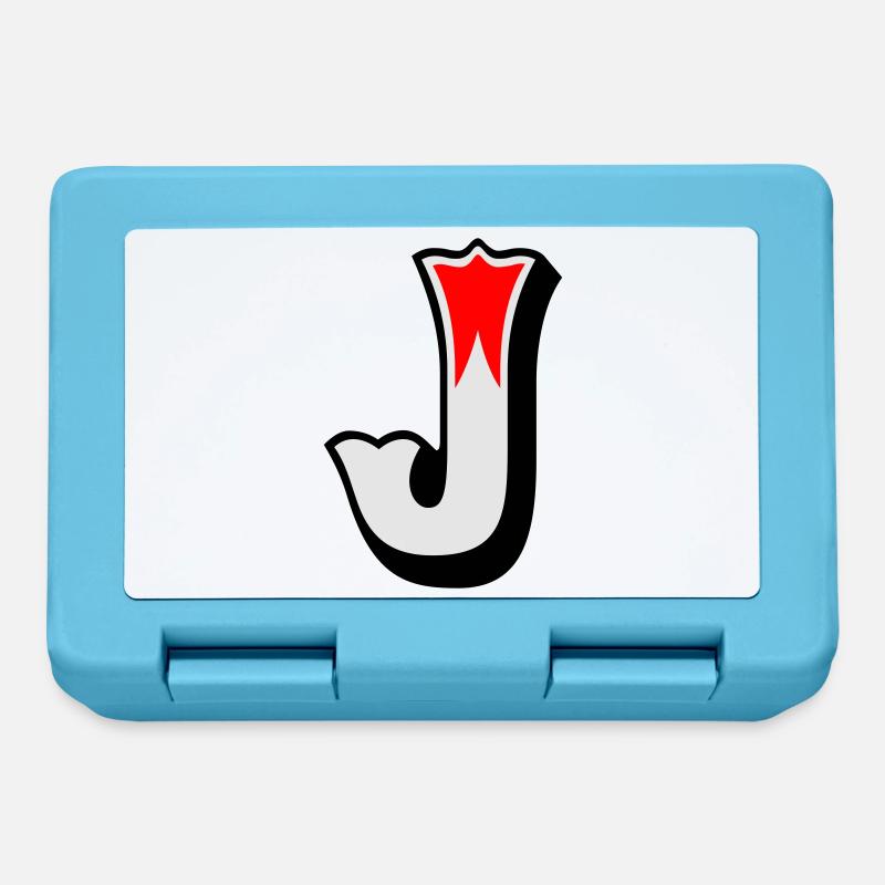 Buchstabe - J - Brotdose - Saphirblau