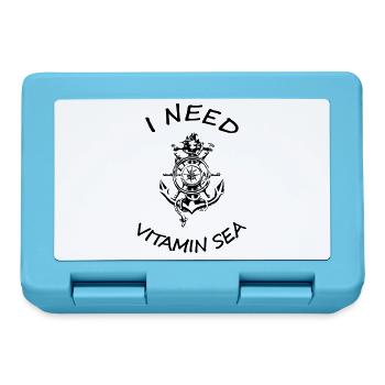 anchor compass steering wheel i need vitamin sea - Lunchbox - sapphire blue - Front