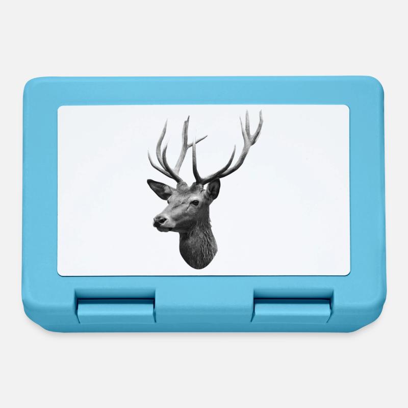 Deer head - Lunchbox - sapphire blue