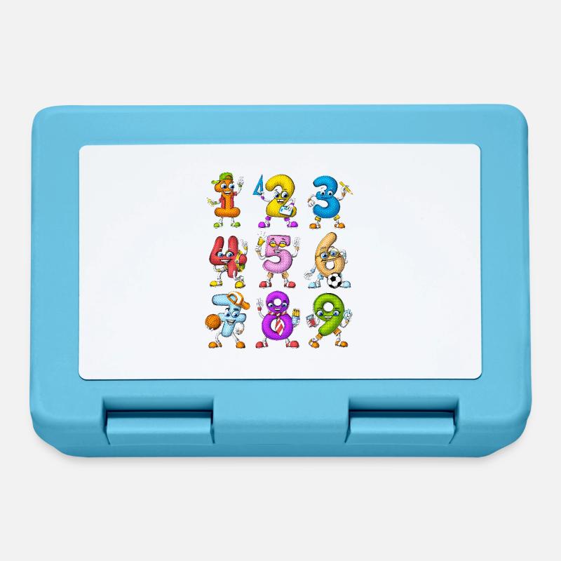 Math Numbers - Lunchbox - sapphire blue