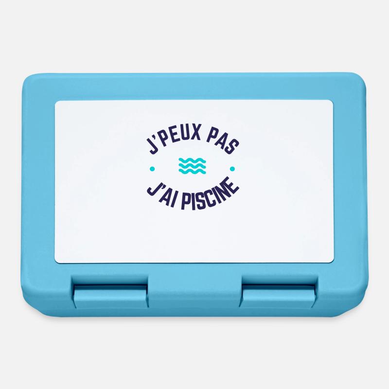 J'peux pas j'ai piscine - Boîte à goûter - bleu saphir
