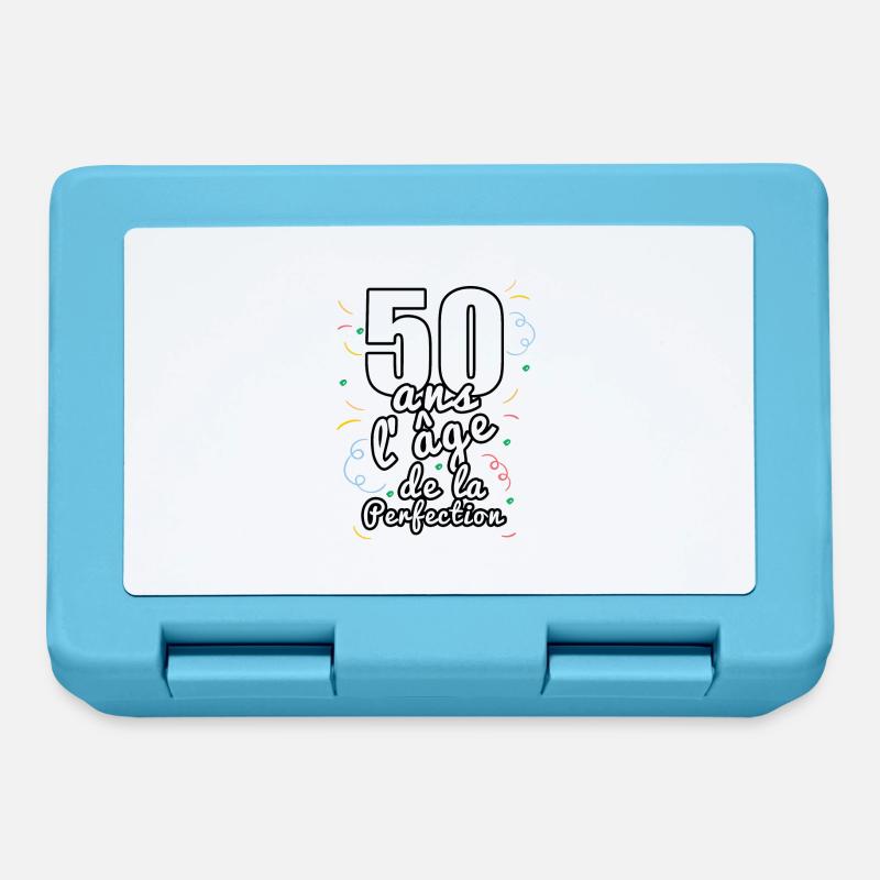 50 ans - Boîte à goûter - bleu saphir