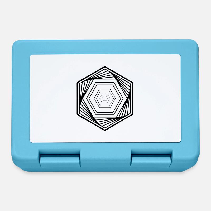 hexagon - Boîte à goûter - bleu saphir