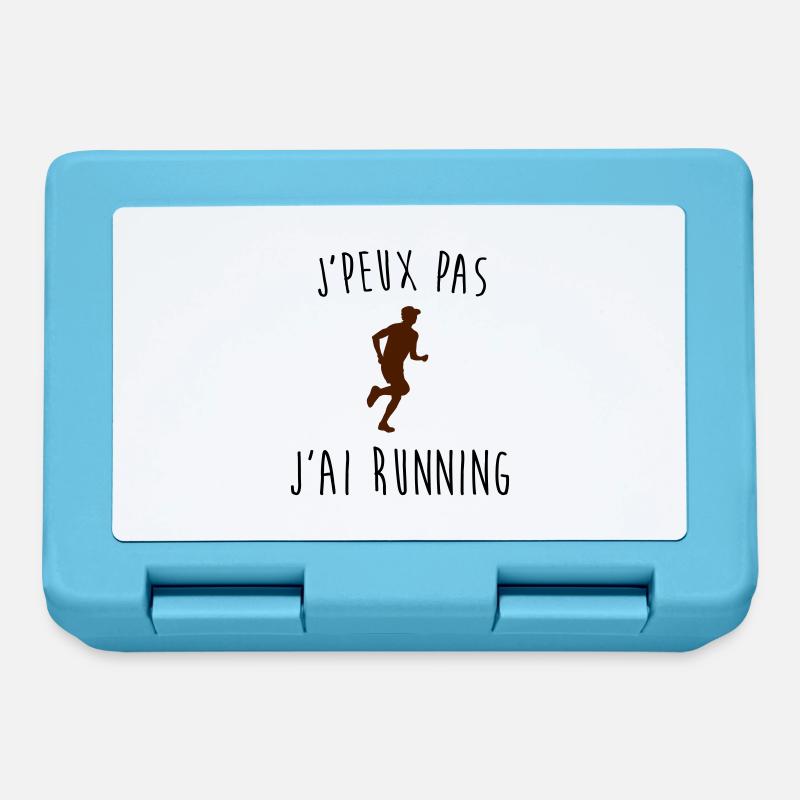 j'peux pas j'ai running - Boîte à goûter - bleu saphir