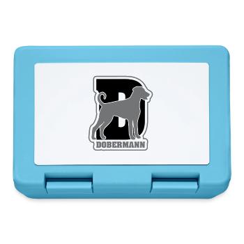 DOBERMANN Hund Hunde Hundesport Wilsigns - Brotdose - Saphirblau - Vorne