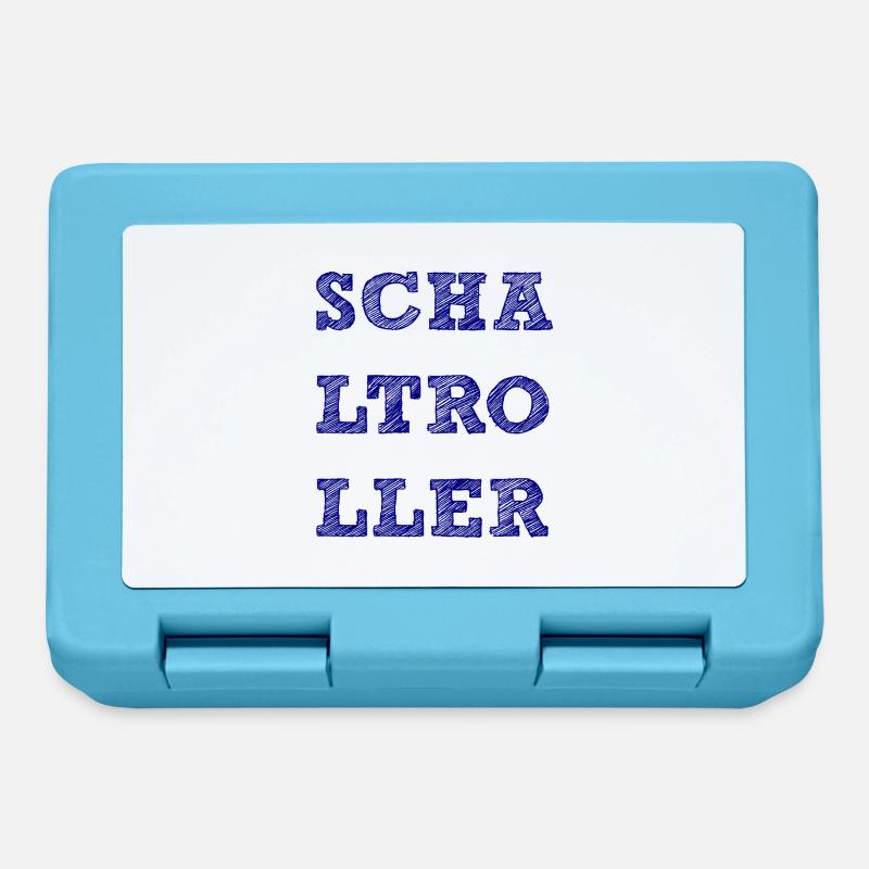 Schaltroller Schritzug schraffiert - Brotdose - Saphirblau