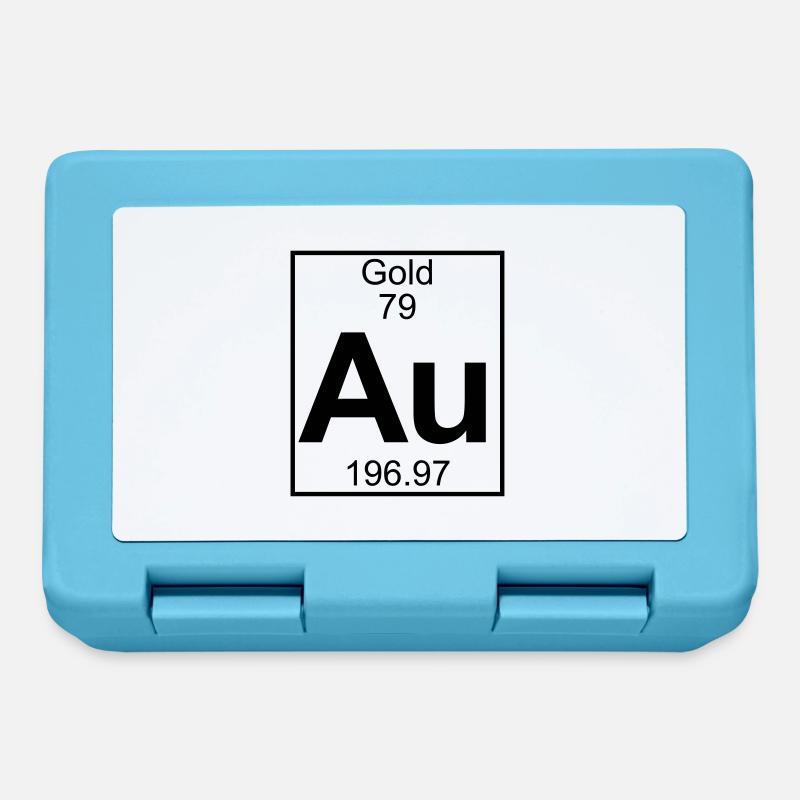 Element 079 - Au (gold) - Full - Brotdose - Saphirblau