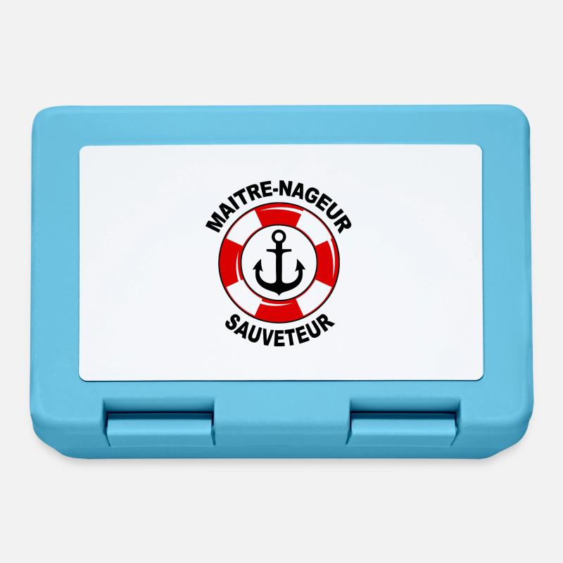 maitre nageur 01 - Boîte à goûter - bleu saphir