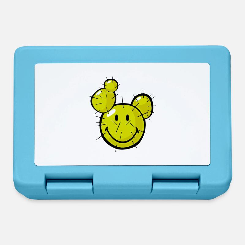 Smiley Cactus - Lunchbox - sapphire blue