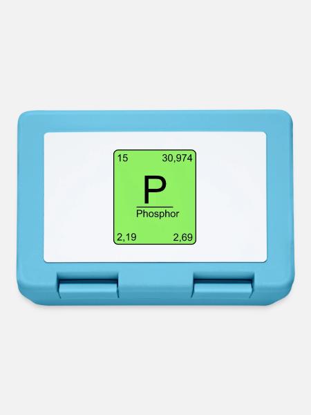 Phosphor, Periodensystem, Chemie, Physik, Element, - Brotdose - Saphirblau