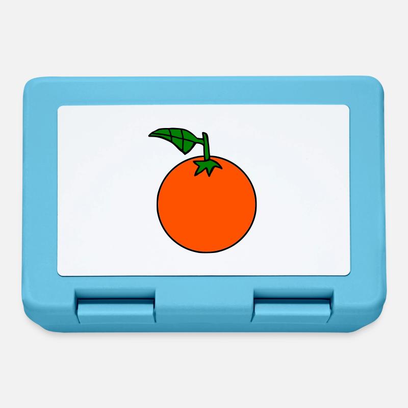 Orange - Boîte à goûter - bleu saphir
