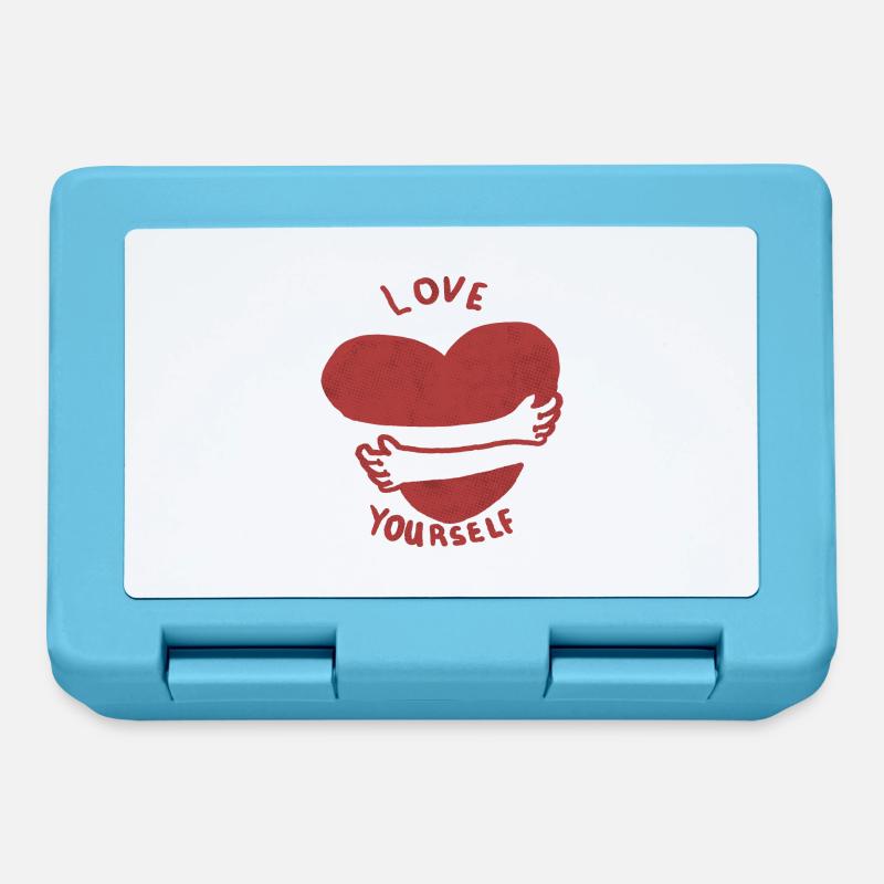 Aimez-vous - Amour de soi. Câlins de cœur - Boîte à goûter - bleu saphir