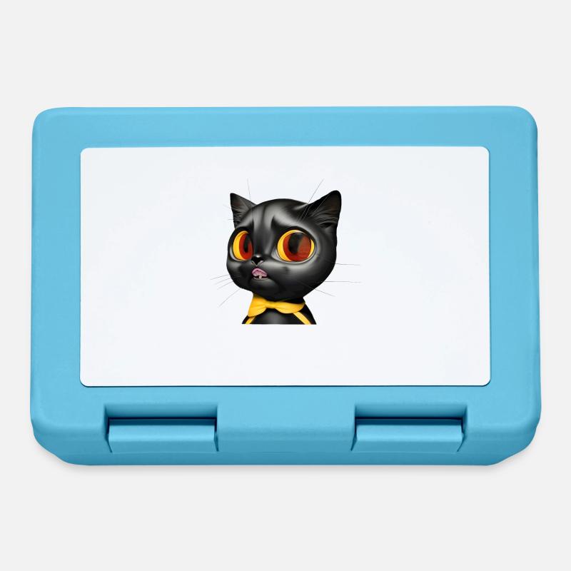 chat - Boîte à goûter - bleu saphir
