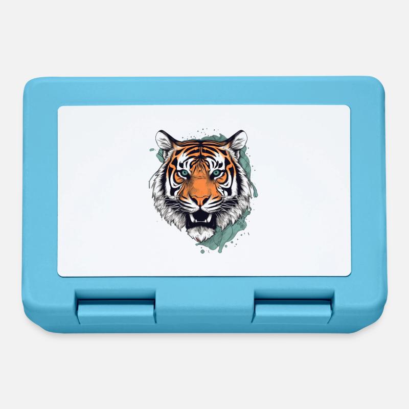 Tigre - Boîte à goûter - bleu saphir