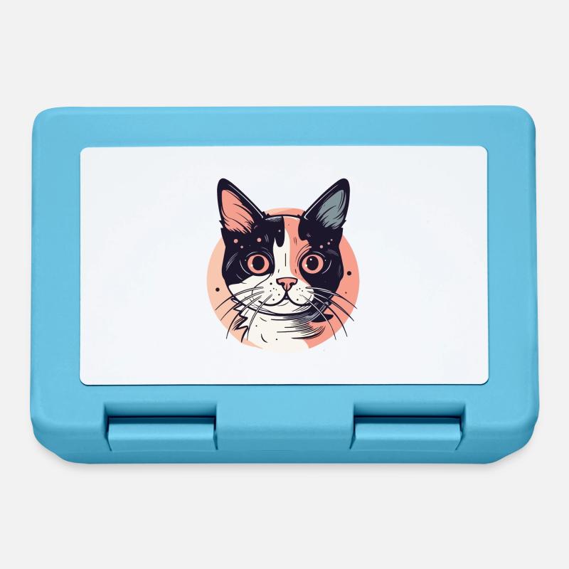 Chat - Boîte à goûter - bleu saphir