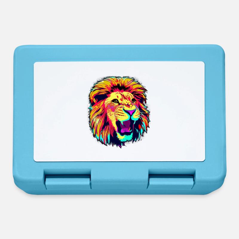 Lion - Boîte à goûter - bleu saphir