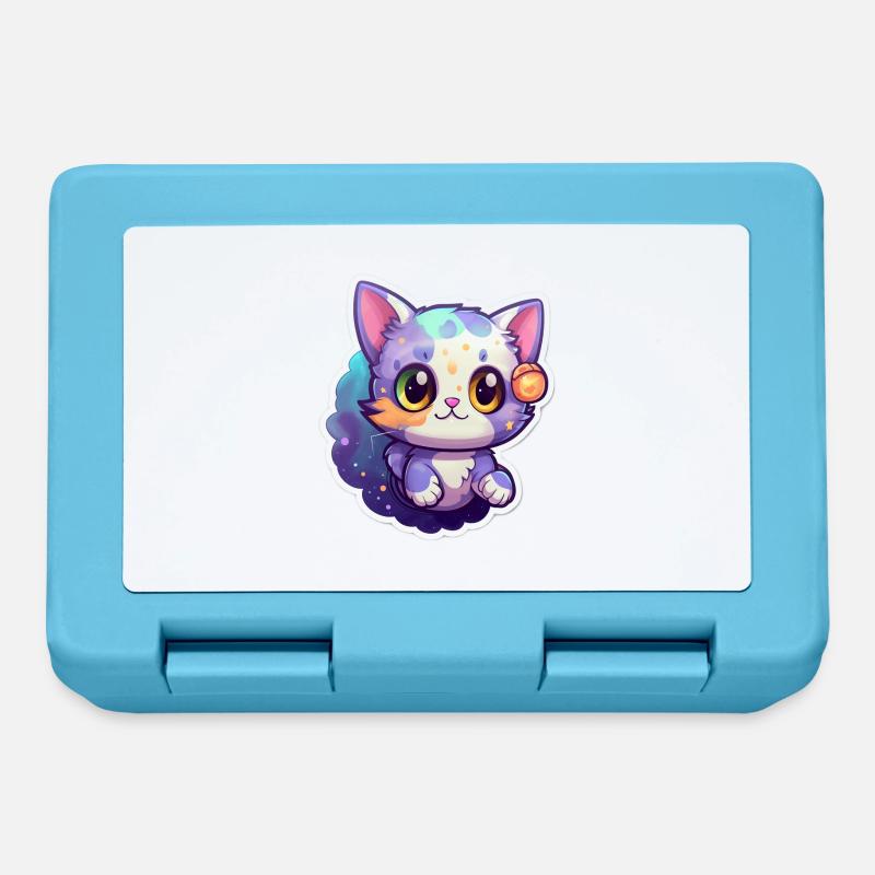 « Cosmic Kitty Adventure! » - Boîte à goûter - bleu saphir