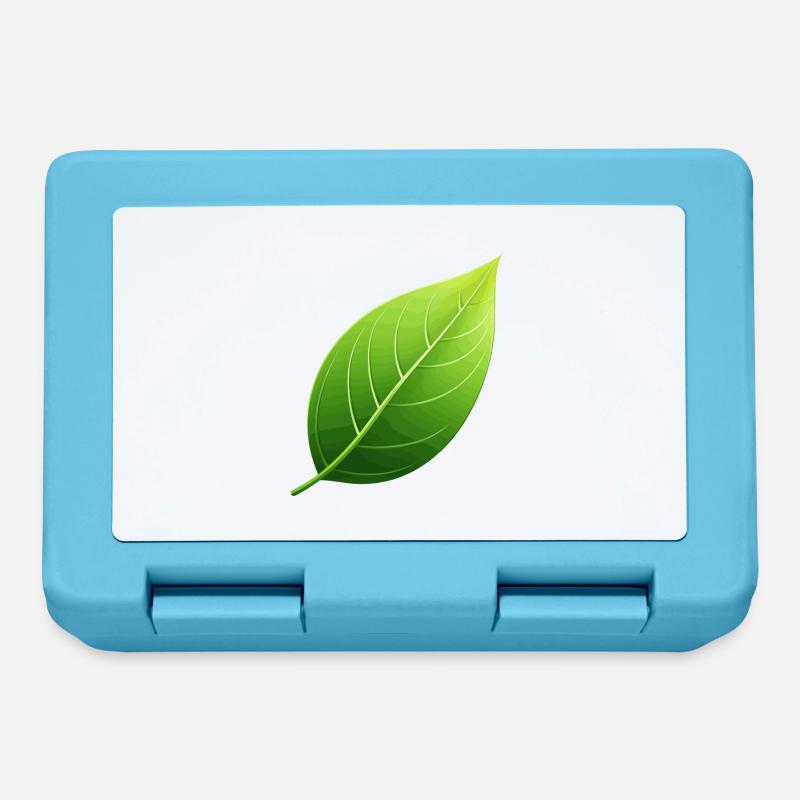 green leaf - nature conservation - Lunchbox - sapphire blue