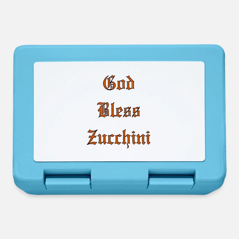 Que Dieu bénisse les courgettes - Boîte à goûter - bleu saphir