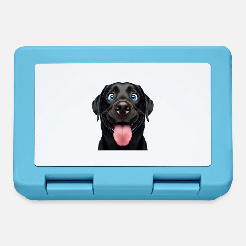 Happy Black Lab - Boîte à goûter - bleu saphir