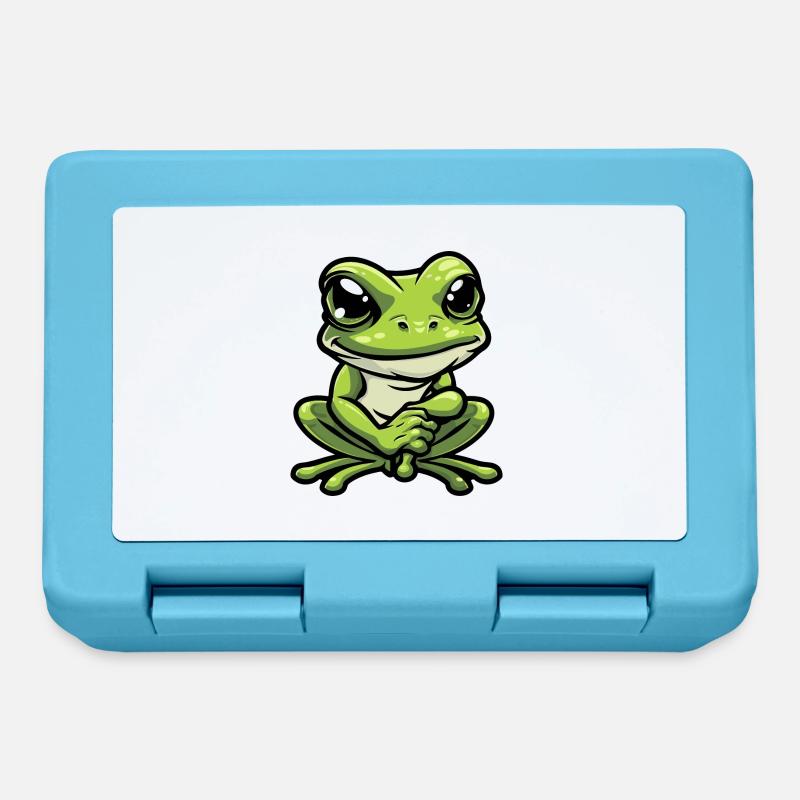 Frosch Comic - Brotdose - Saphirblau