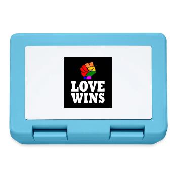 Love wins - Brotdose - Saphirblau - Vorne