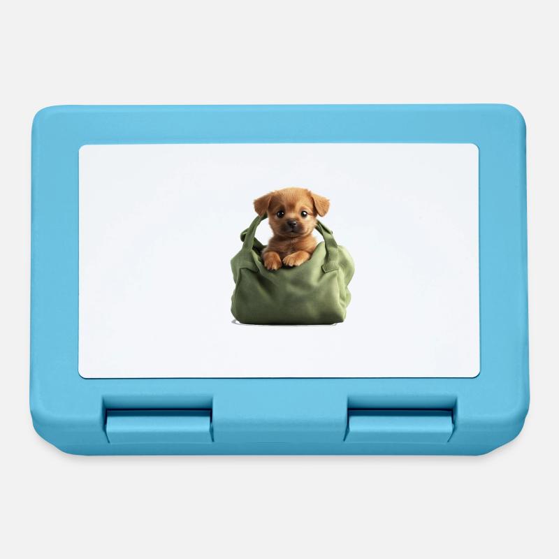Little Guardian – Breloque dans un sac vert - Boîte à goûter - bleu saphir
