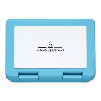 Merry Christmas logo black - Lunchbox - sapphire blue - Front