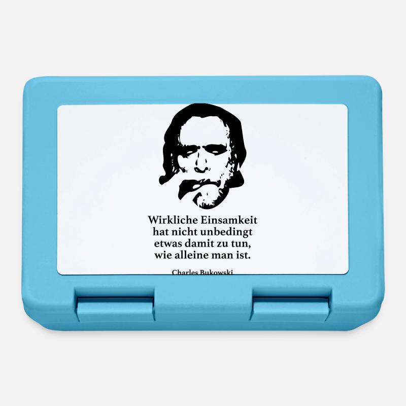 Bukowski: Wirkliche Einsamkeit hat nicht unbeding - Brotdose - Saphirblau