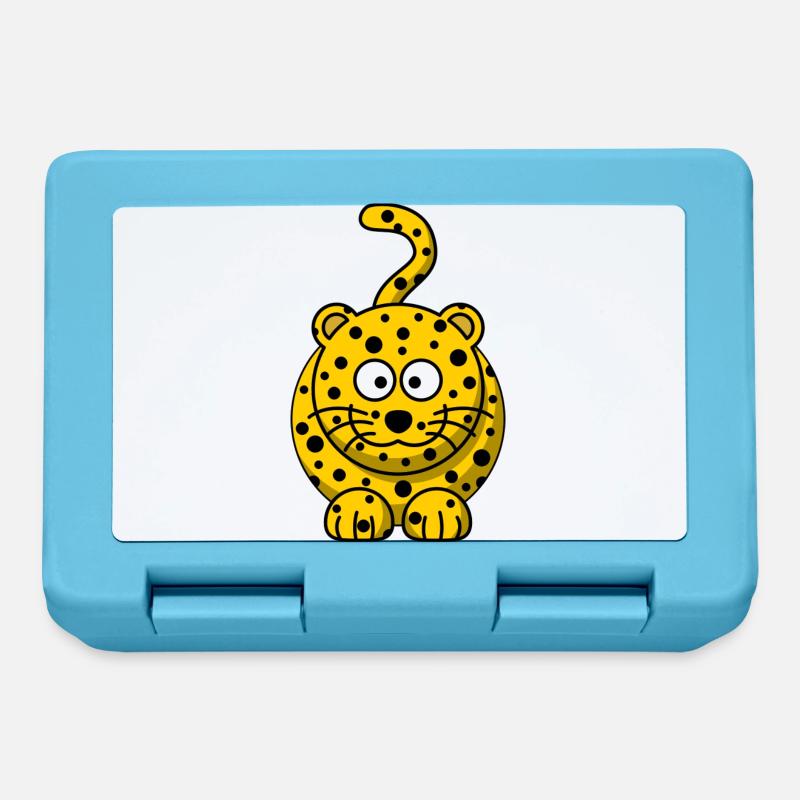 Leopard - Brotdose - Saphirblau