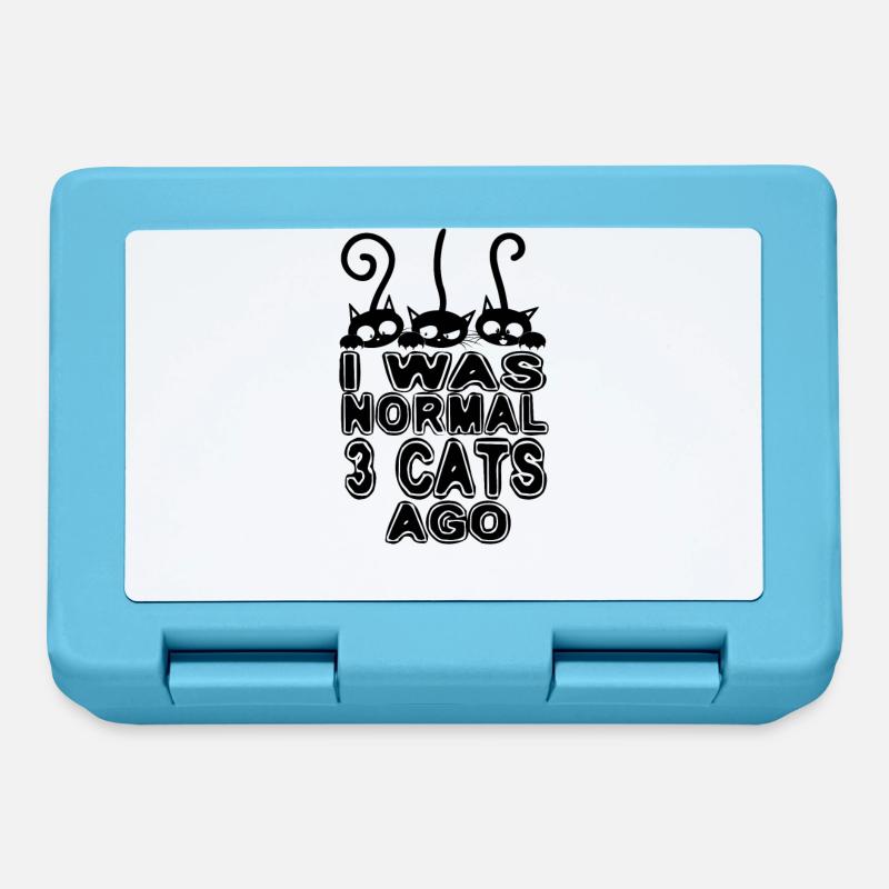 I was normal 3 Cats Ago Geschenk - Brotdose - Saphirblau