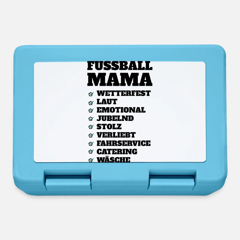 Fussball Mama Check Liste - Brotdose - Saphirblau