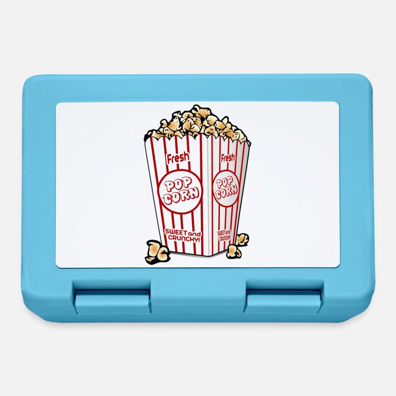 Popcorn. Geschenkidee - Brotdose - Saphirblau