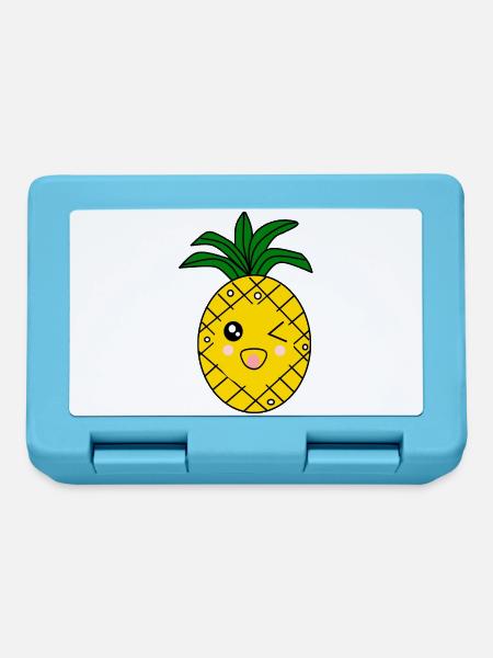 Kawaii Ananas Lustiges Humorgeschenk - Brotdose - Saphirblau