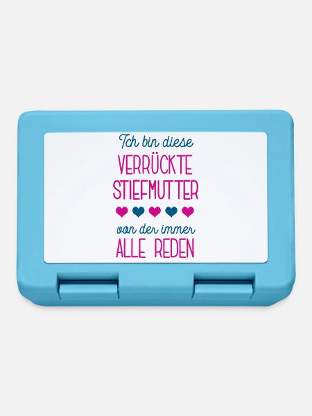 Verrückte Stiefmutter Stiefmama Ehefrau Partnerin - Brotdose - Saphirblau