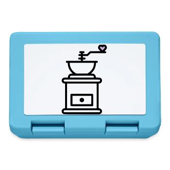 Coffee Love: Coffee Grinder with Heart Vector - Lunchbox - sapphire blue - Front