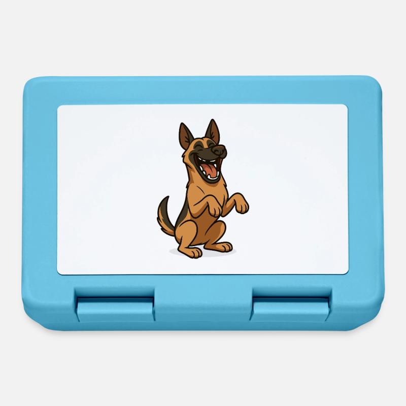 Chien Malinois Rieur - Boîte à goûter - bleu saphir