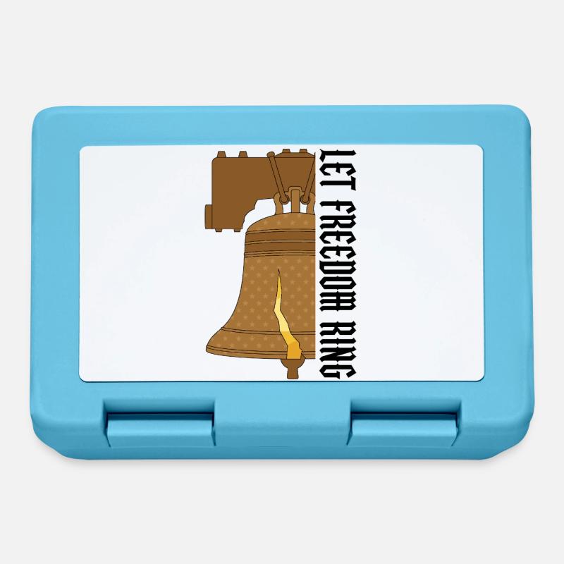 Let Freedom Ring Liberty Bell - Lunchbox - sapphire blue