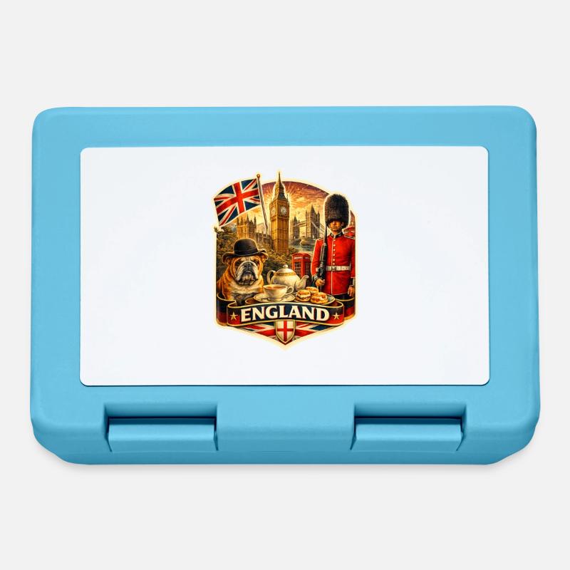 England Heritage Tea Badge - Lunchbox - sapphire blue