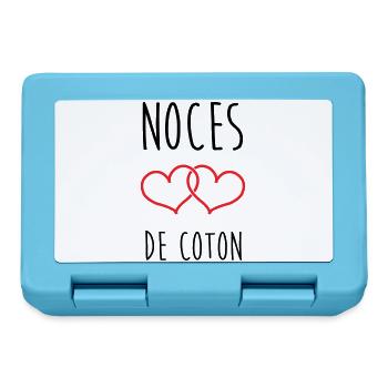 Cotton Wedding 1 Year Wedding - Lunchbox - sapphire blue - Front