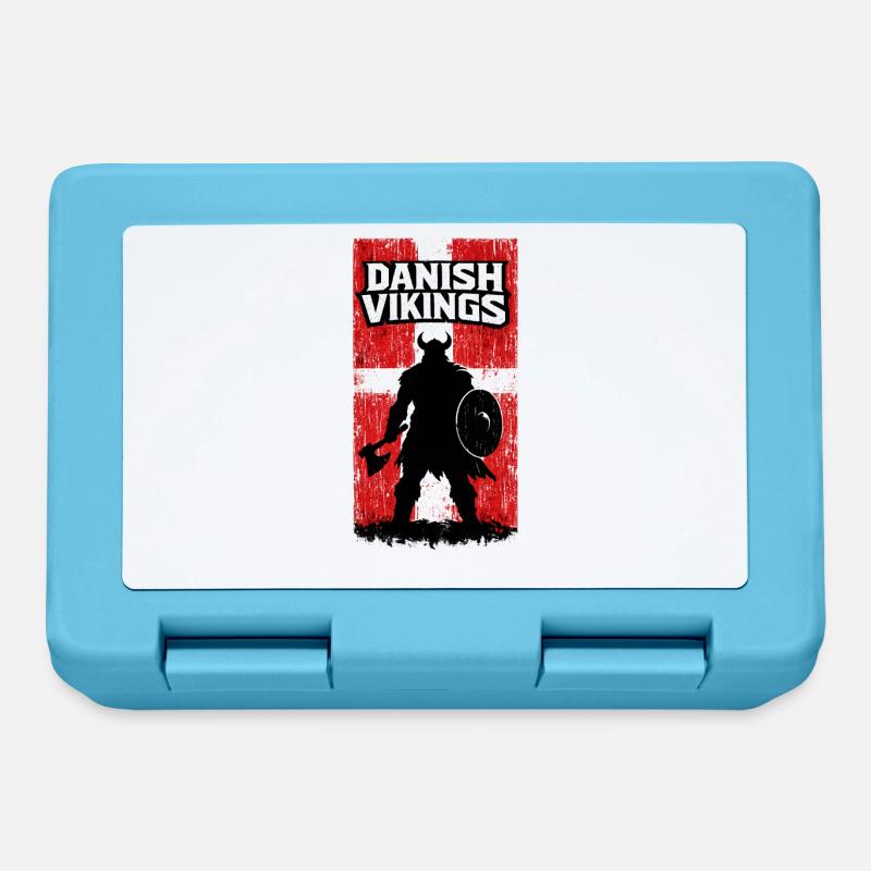 Danish Vikings – Viking Warrior Denmark Flag - Lunchbox - sapphire blue