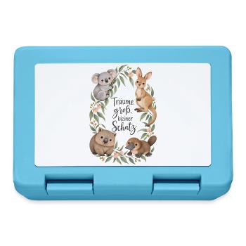 Träume groß Koala Känguru Australien Aquarell - Brotdose - Saphirblau - Vorne
