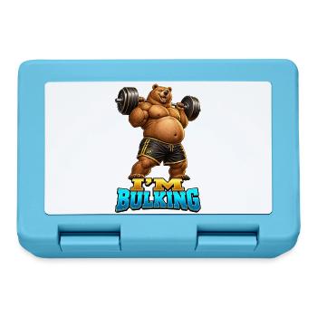 Muscular Bear I'M BULK – Fitness-Stimmung - Brotdose - Saphirblau - Vorne